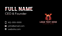 Samurai Warrior Silhouette Business Card Design