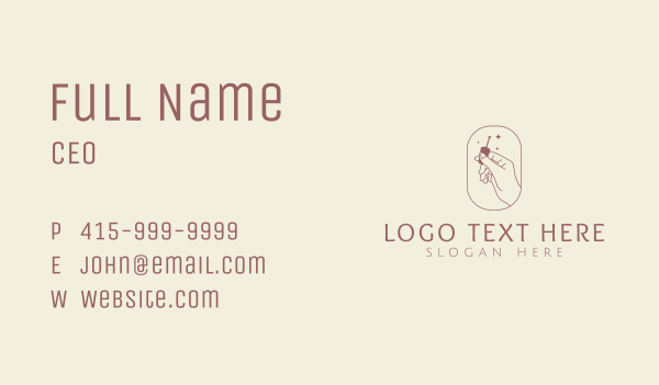 Beauty Hand Manicure Business Card Design Image Preview