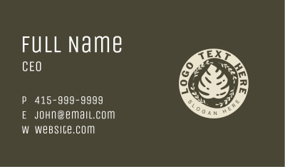 Organic Leaf Gardening  Business Card Image Preview