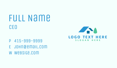 Realty House Roof Business Card Image Preview