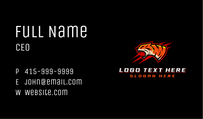 Tiger Scratch Gaming Business Card Image Preview