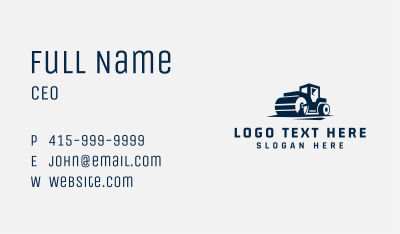 Road Roller Construction Equipment Business Card Image Preview