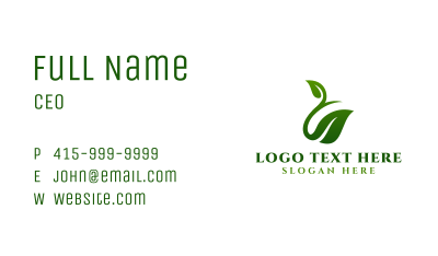 Environmental Organic Leaf Business Card Image Preview