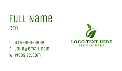 Environmental Organic Leaf Business Card Image Preview