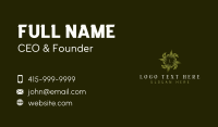 Natural Leaf Wreath Business Card Design