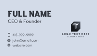 Geometric Technology Letter T Business Card Image Preview