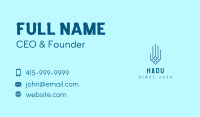 Blue Digital Hand  Business Card Image Preview