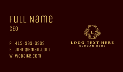 Premium Floral Flower Business Card Image Preview