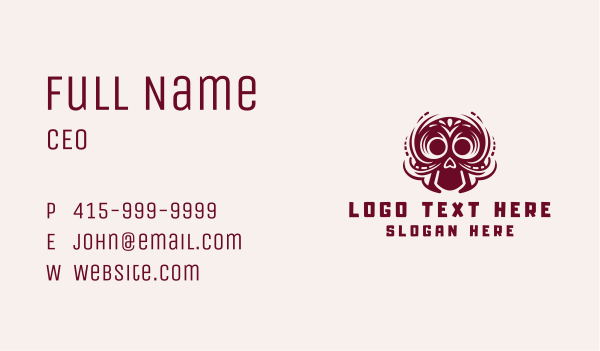 Festive Skull Apparel Business Card Design Image Preview