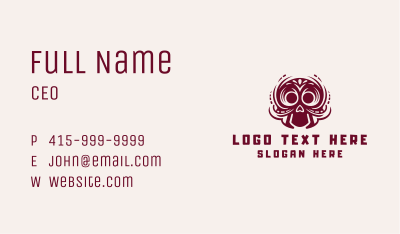 Festive Skull Apparel Business Card Image Preview