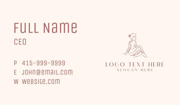 Nude Beauty Woman Business Card Design Image Preview
