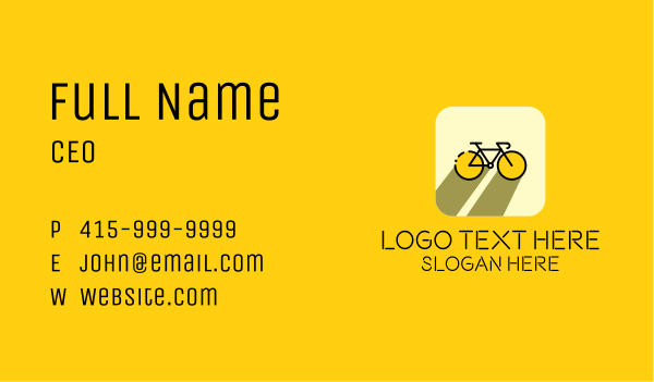 Bicycle Cycling Bike App Business Card Design Image Preview