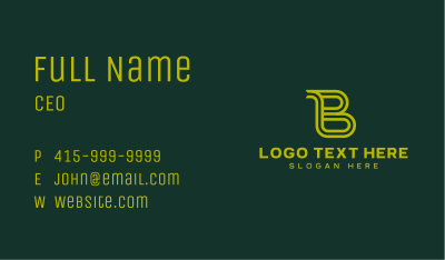 Marketing Industry Letter B Business Card Image Preview