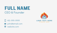 Fire Cooling House Business Card Design
