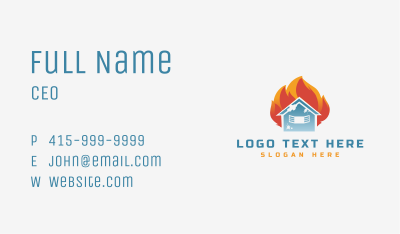 Fire Cooling House Business Card Image Preview