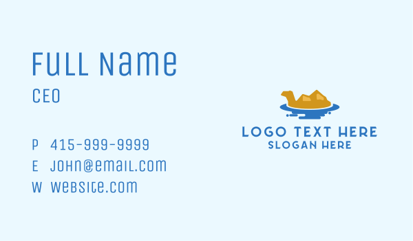 Egyptian Camel Oasis Business Card Design Image Preview