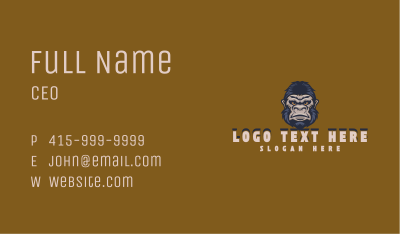 Wild Gorilla Ape Business Card Image Preview