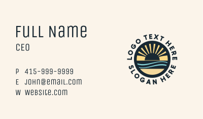 Coastal Sea Sunrise Business Card