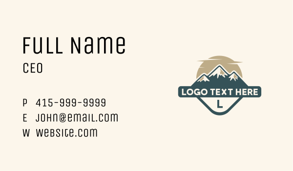 Adventure Mountain Summit  Business Card Design Image Preview