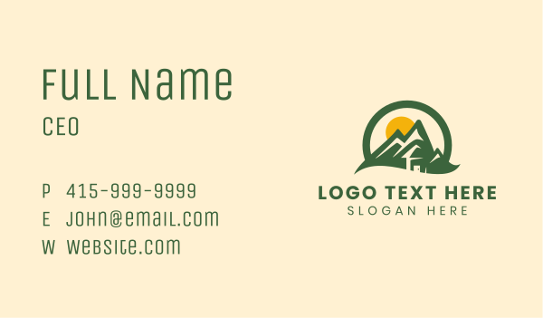 Mountain Nature Park Business Card Design Image Preview