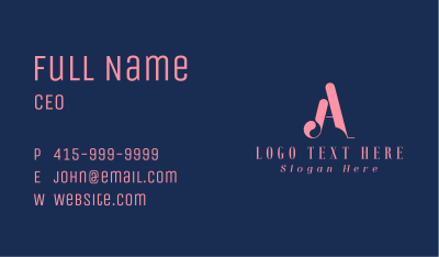 Letter A Boutique Business Card Image Preview