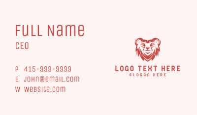 Wild Bear Animal Business Card Image Preview