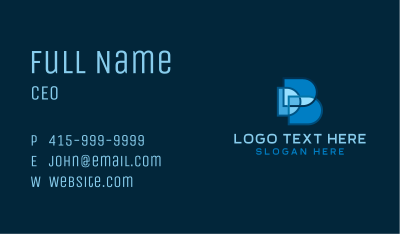 Generic Outline Letter B Business Card Image Preview