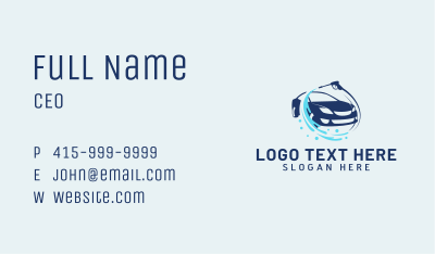 Pressure Wash Car Clean  Business Card Image Preview
