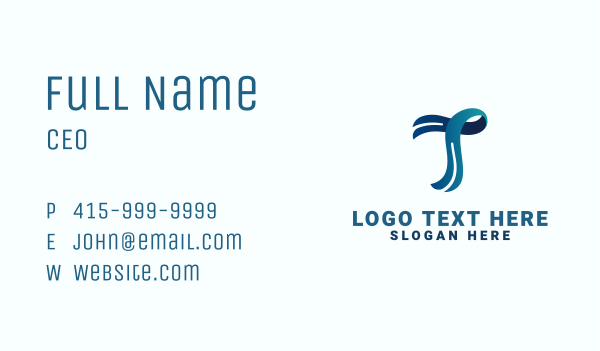 Business Script Letter T Business Card Design Image Preview