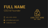 Gold Keychain House Business Card Image Preview