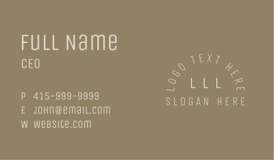 Generic Simple Brand Business Card Image Preview