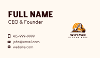 Backhoe Digger Construction Business Card Image Preview