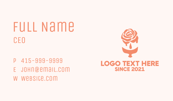 Pink Rose Extract  Business Card Design Image Preview