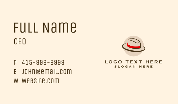 Hat Fedora Fashion Business Card Design Image Preview