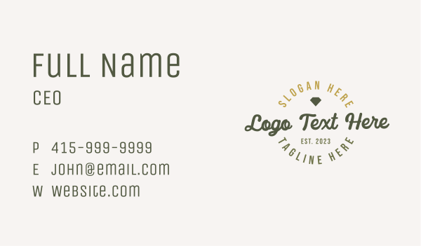 Classic Jewelry Wordmark Business Card Design Image Preview