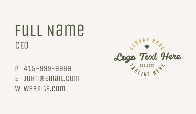 Classic Jewelry Wordmark Business Card Image Preview