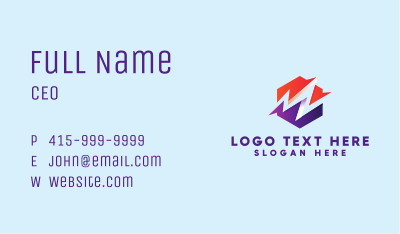 Creative Letter M Company Business Card Image Preview