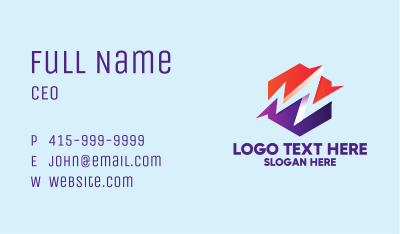 Creative Letter M Company Business Card