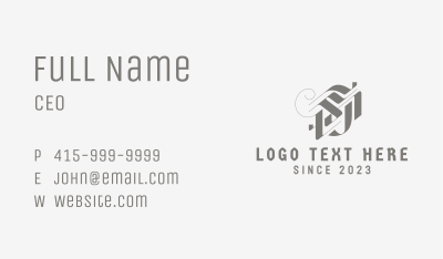 Calligraphy Letter S Business Card Image Preview