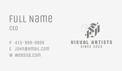 Calligraphy Letter S Business Card Image Preview