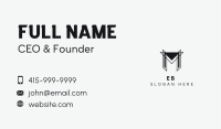 Professional Company Letter M Business Card Image Preview