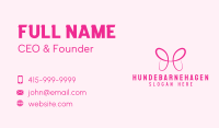 Pink Butterfly Letter H Business Card Image Preview