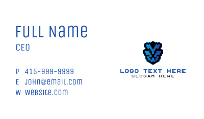 Lion Pixel Business Card Image Preview