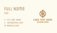 Crypto Letter K Circle  Business Card Image Preview