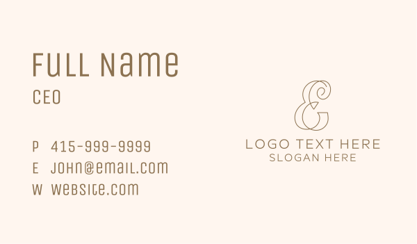 Business Calligraphy letter E Business Card Design Image Preview