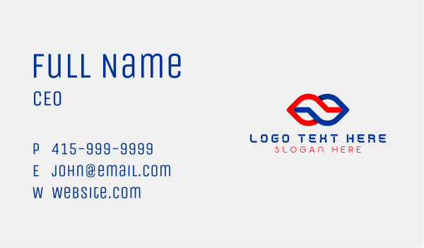 Modern Loop Biotech Business Card Design Image Preview