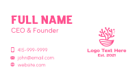 Minimalist Pink Coral  Business Card Design