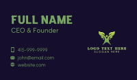 Eco Leaf Person Gardening Business Card Image Preview