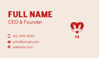 Heart Hand Support Business Card Image Preview