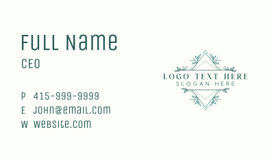 Floral Boutique Cosmetics Business Card Image Preview